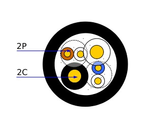 2P 雙絞線 +  0.5mm2 x 2C複合線